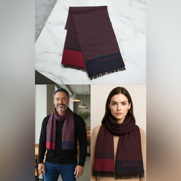 Christian Dior  Unisex Wool Scarve - Picture 1 of 3